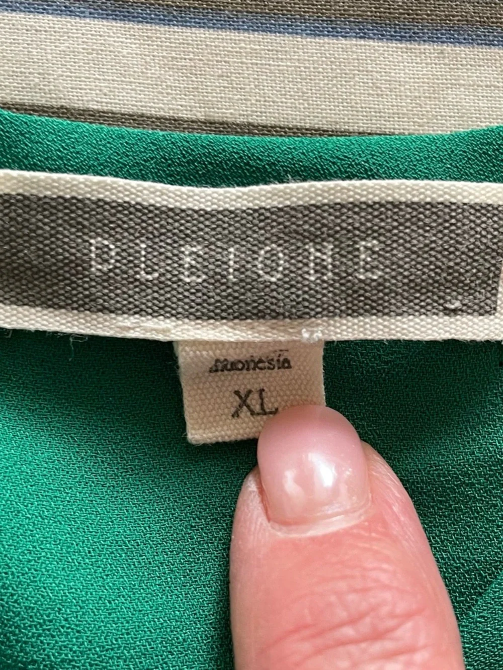 Pleione Emerald Green V-Neck Long Sleeve Blouse with Back Ruching size XL, NWOT - Picture 8 of 11